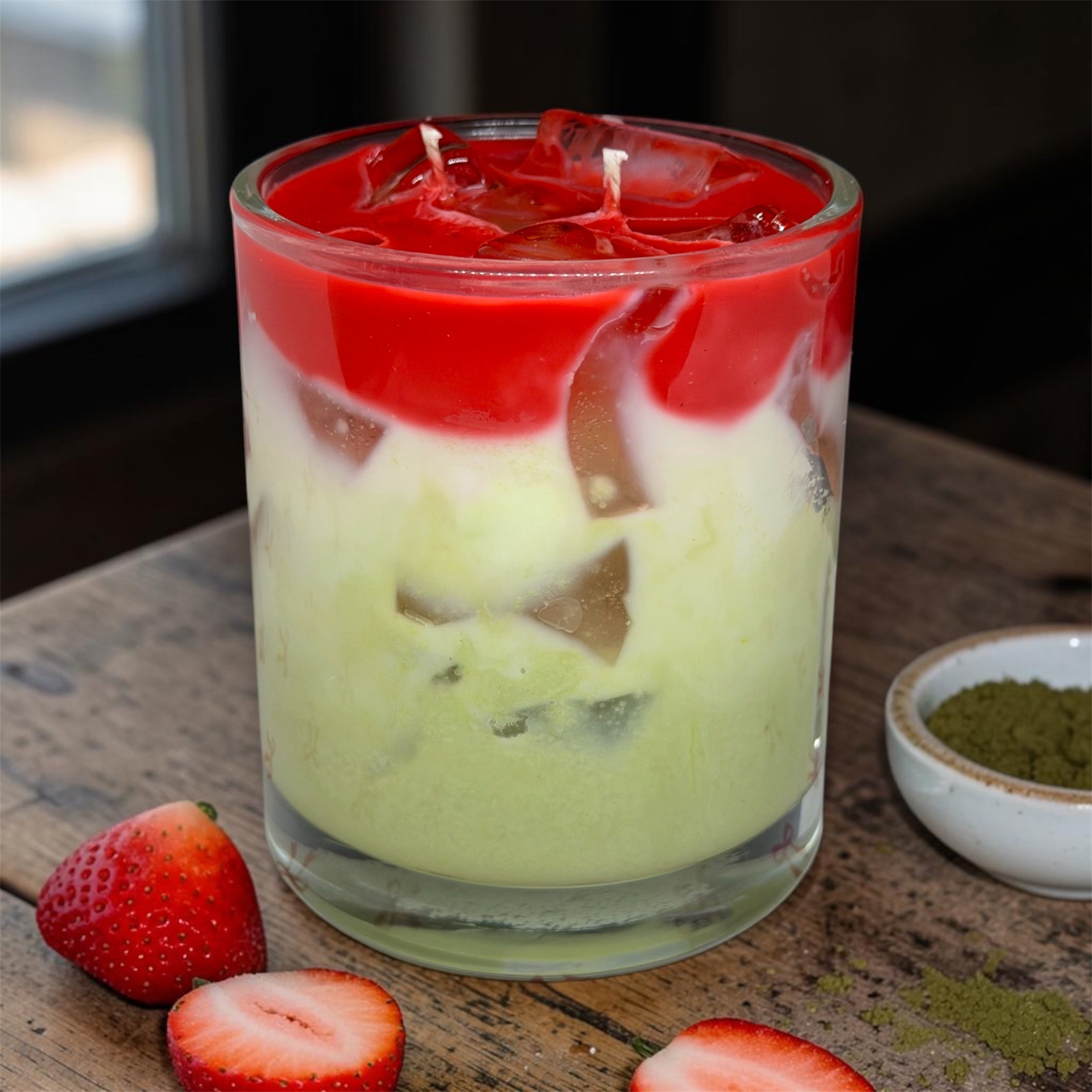 🍓 Strawberry Matcha (Candle)