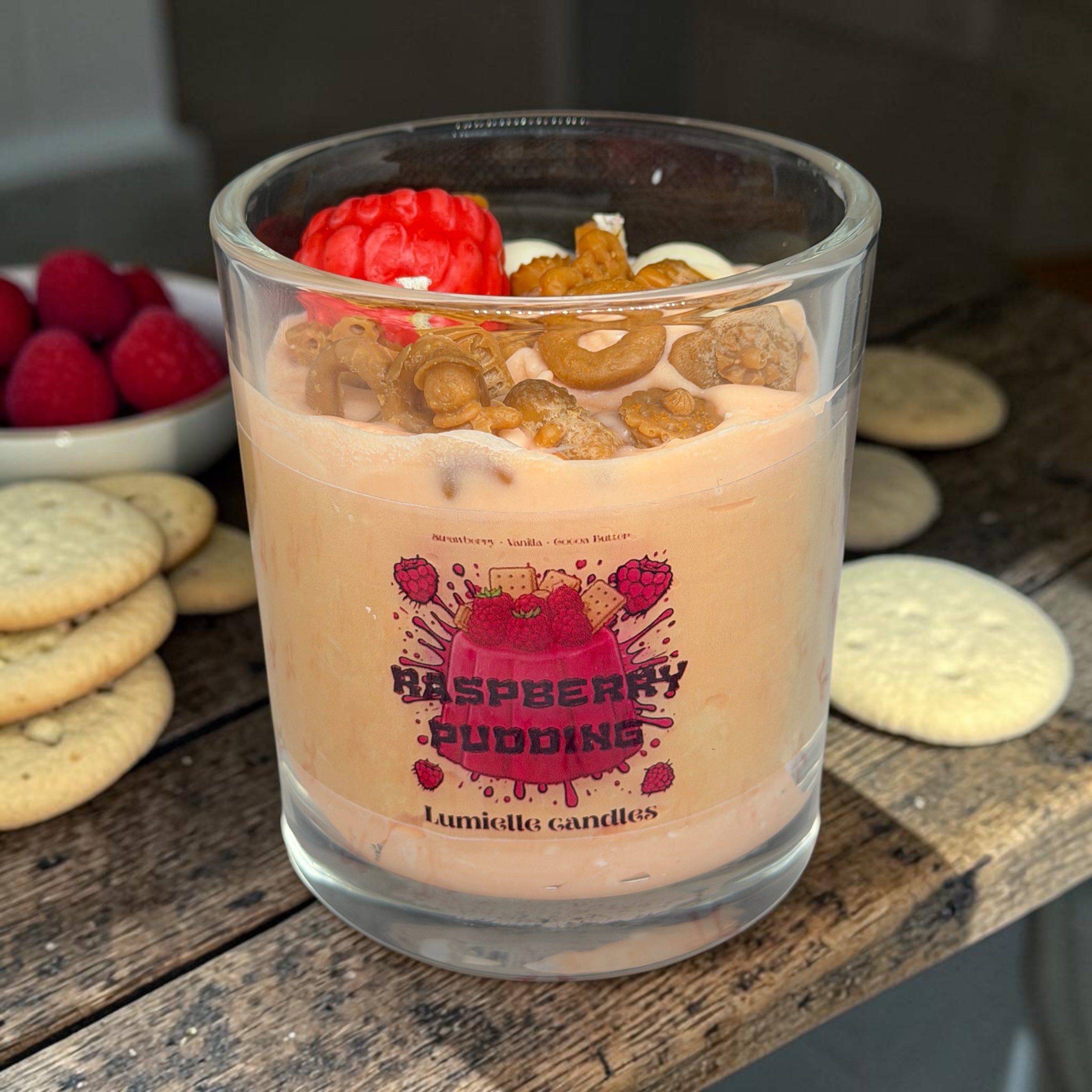 🍓 Raspberry Pudding (Candle)