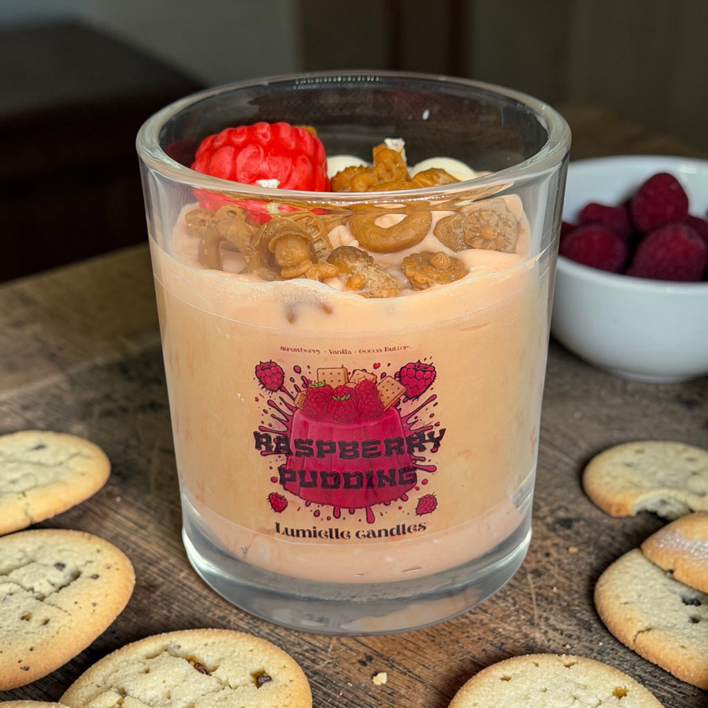 🍓 Raspberry Pudding (Candle)